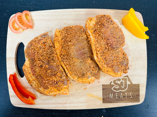 170G/6oz PEPPERED PORK STEAKS (X4)